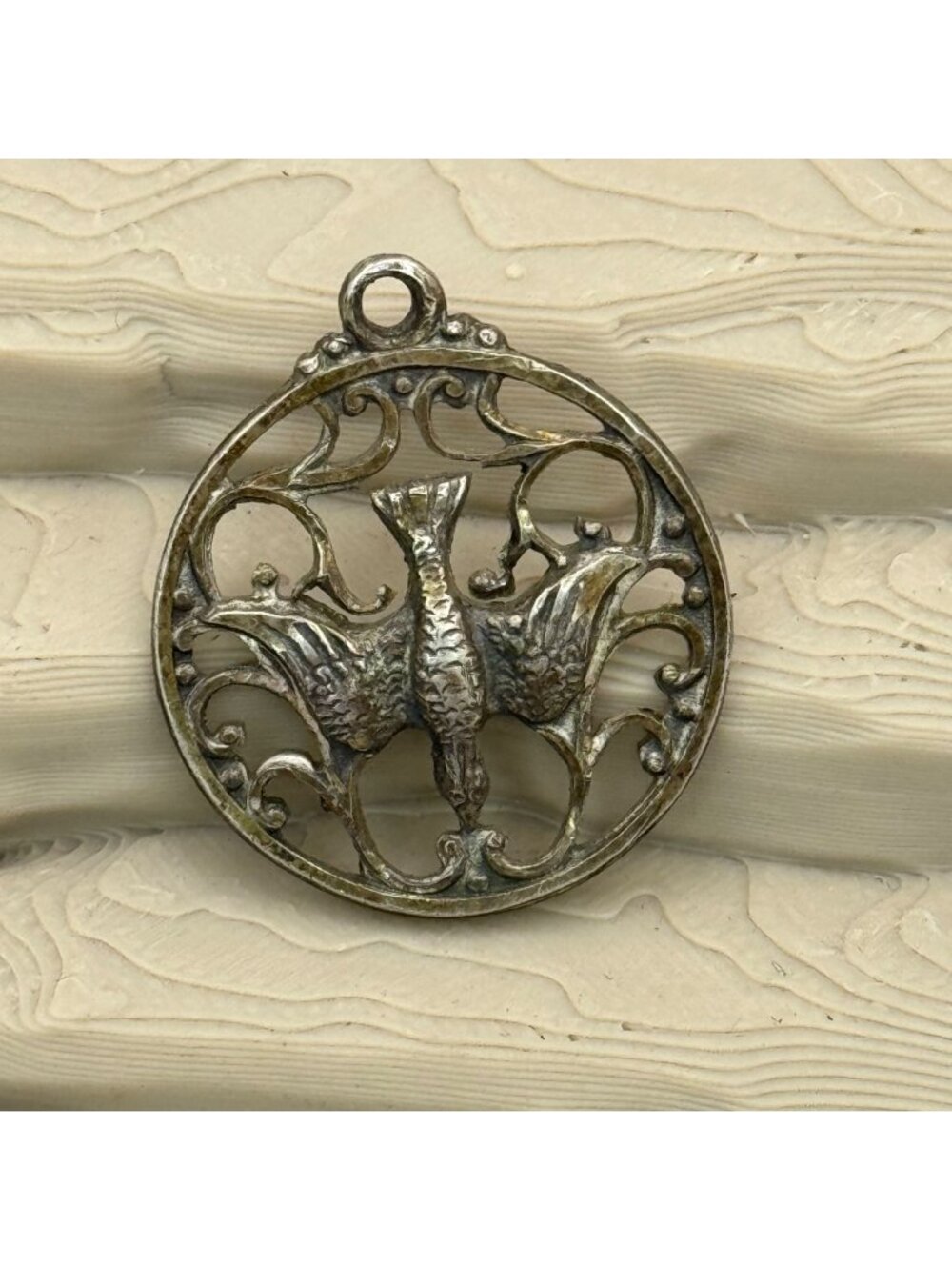 Catholic Bishop's CREED Sterling Holy Spirit Confirmation Rosary Medal Pendant